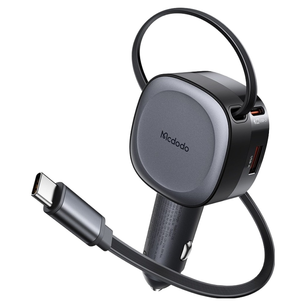 맥도도 75W C타입 케이블 일체형 차량용 2포트 고속충전기 33,300원