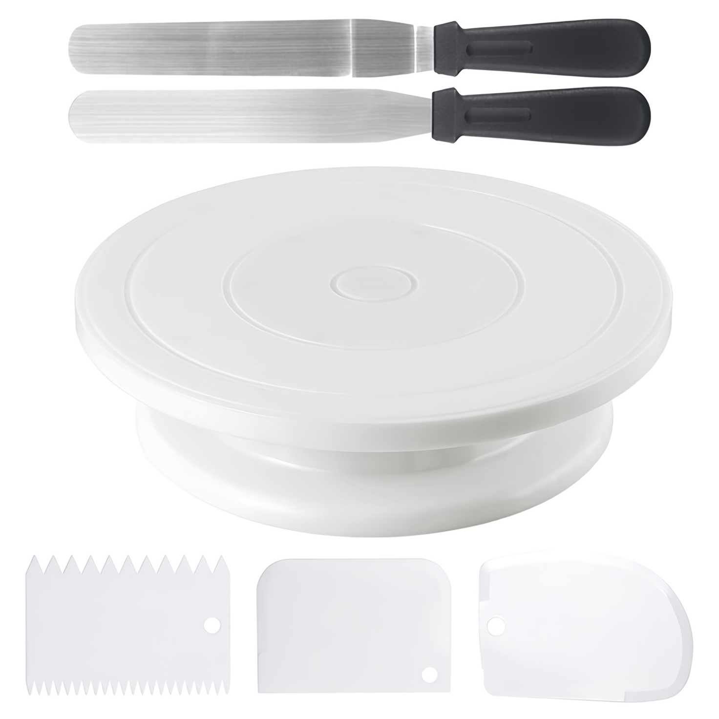 이홈베이킹 케익돌림판 + 스페츌러 2p + 스크레이퍼 3종 케익만들기 세트, 1세트 15,490원