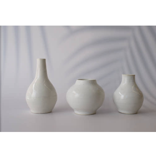 3종 세트) 달항아리 미니달홍 핸드메이드 화장대 식탁 현관 풍수 인테리어 오브제 백자 꽃병 유광 52,000원