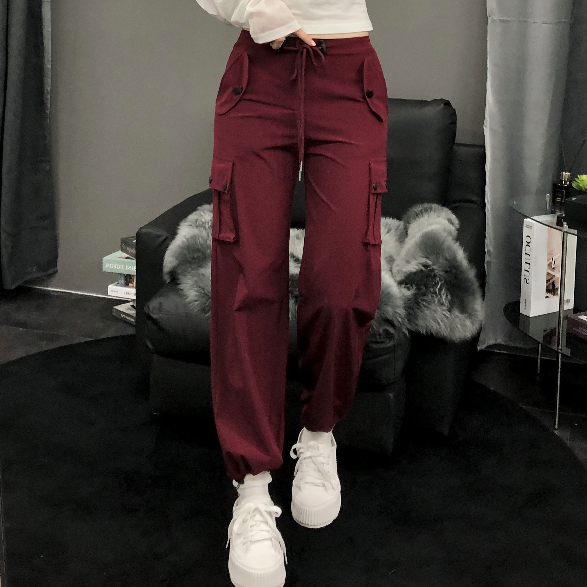 피어니스트 여성용 포켓 카고 와이드 팬츠 29,900원