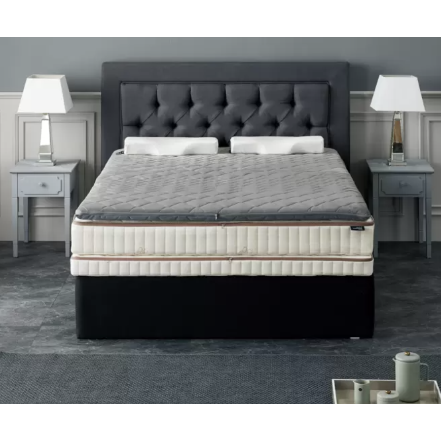 럭스나인 라텍스토퍼 핫앤쿨 8cm 두께 킹사이즈 양면커버 사계절용, 8cm, 브라운 689,800원