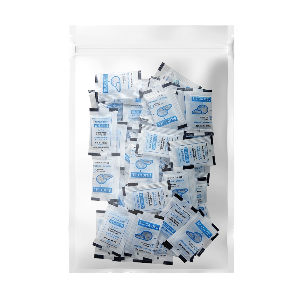 식품용 PET 비닐 실리카겔 제습제 습기 제거제 방습제, 1g, 50개 7,280원