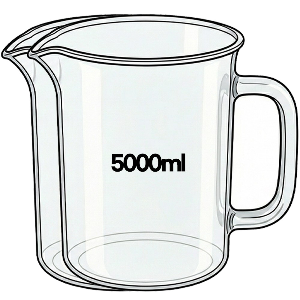 비커 5000ml 2개 계량컵 플라스틱 손잡이 눈금 비이커 17,500원