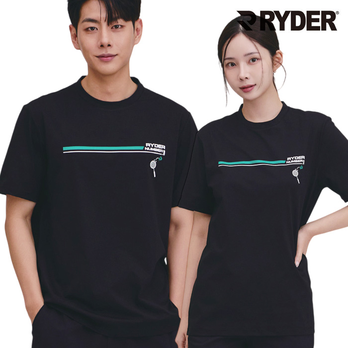 라이더 티셔츠 2026RBC-1 블랙 기획 남녀공용 코튼라이크 배드민턴 반팔 상의 오남스포츠 30,000원