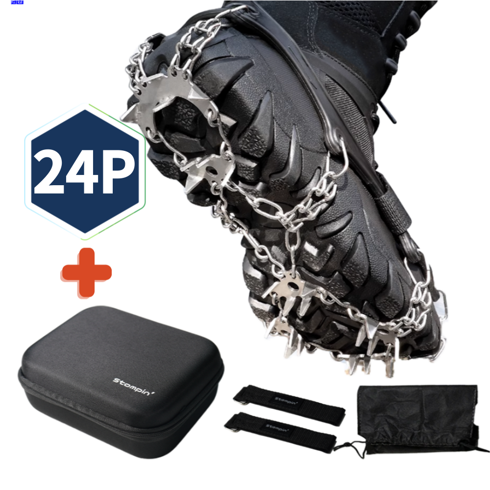 스톰핑 논슬립 강력 24P 등산 체인 아이젠 [하드케이스 포함] 25,900원