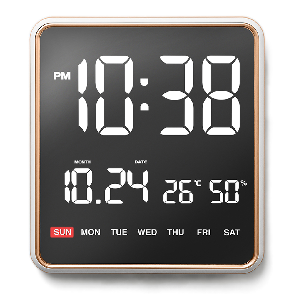 오더블유씨 실루엣 스퀘어 LED 캘린더 시계 OT925DG, Gold 63,600원