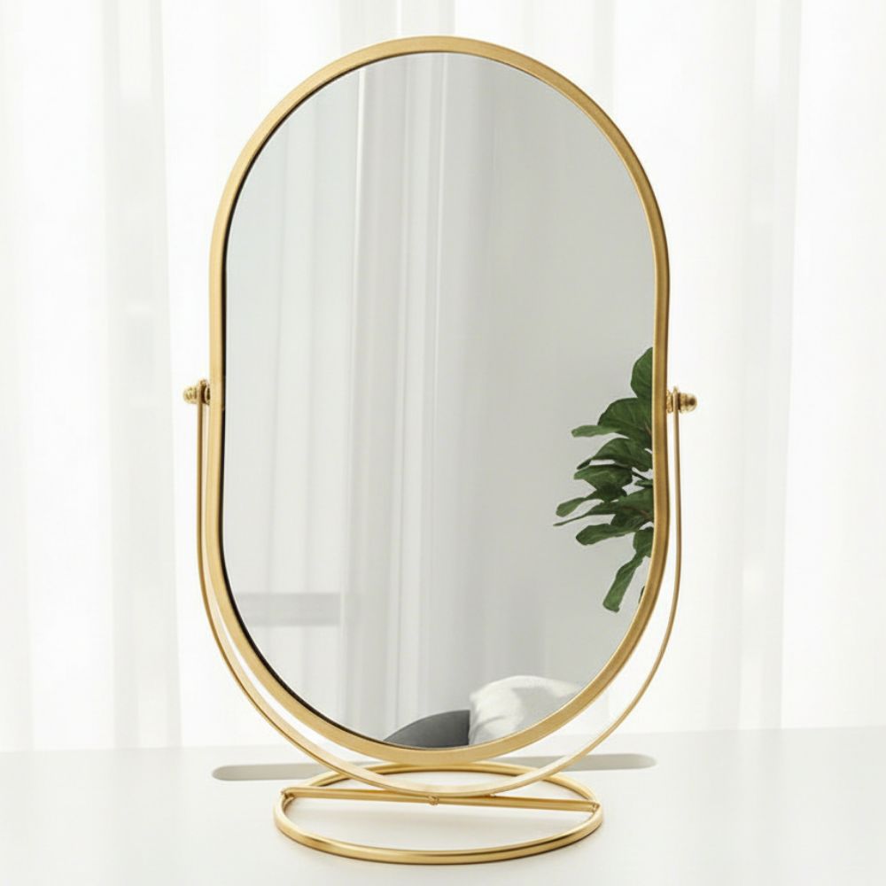 버디트로브 회전 탁상거울 메이크업 면도, 골드 10,900원