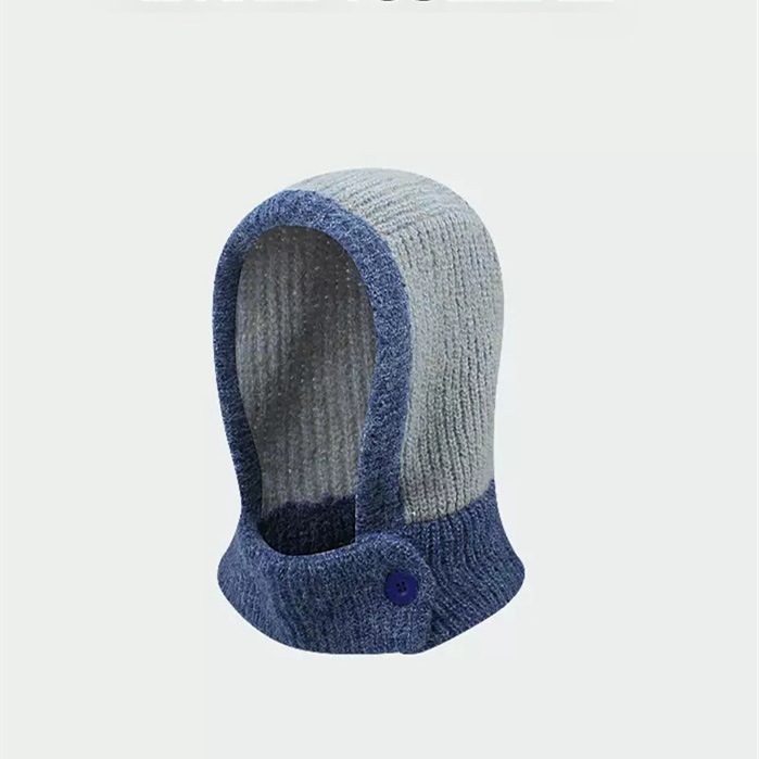 로멜로 투톤 넥워머 니트 바라클라바 후드 모자 페이크폴라 6,890원