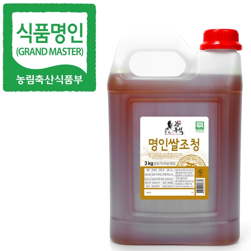 (강봉석조청) 명인 쌀조청 3kg/식품명인 강봉석 jon+162Tw 27,040원