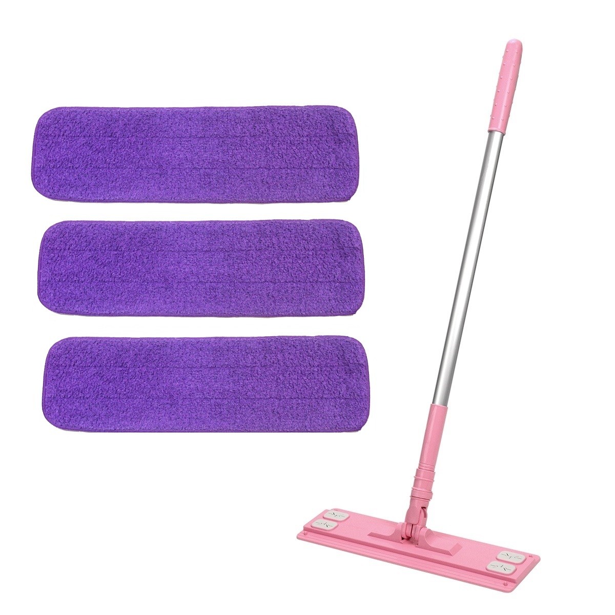 에이크린 대한민국 제조 중형(40cm)청소밀대걸레+보라분섬사패드3장 16,000원