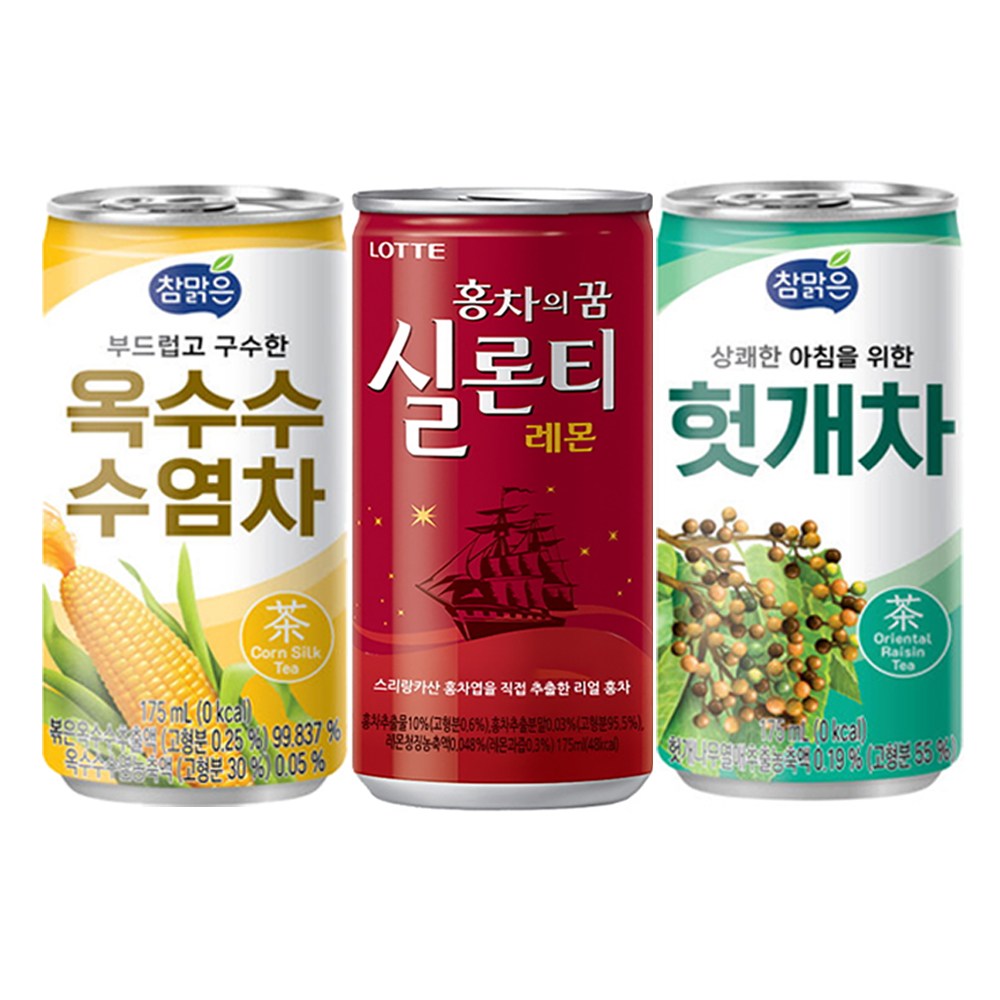Yotta DAE 실론티 헛개차 옥수수염차 175ml X 30캔(총90캔), 90개, 175ml 39,800원