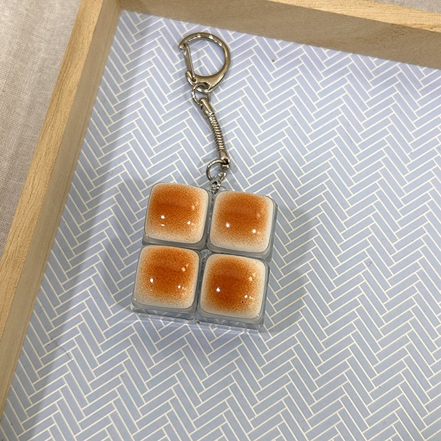 클리커 키보드 키캡 딸깍이 키링, 1개, 빵 사각 9,900원