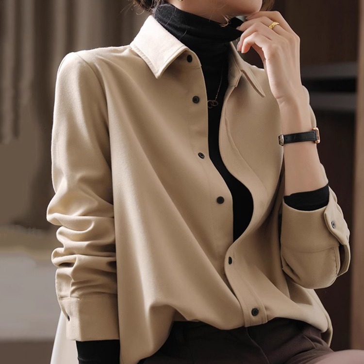 여성 베이직 긴팔 단추 셔츠 블라우스 2color 54,800원