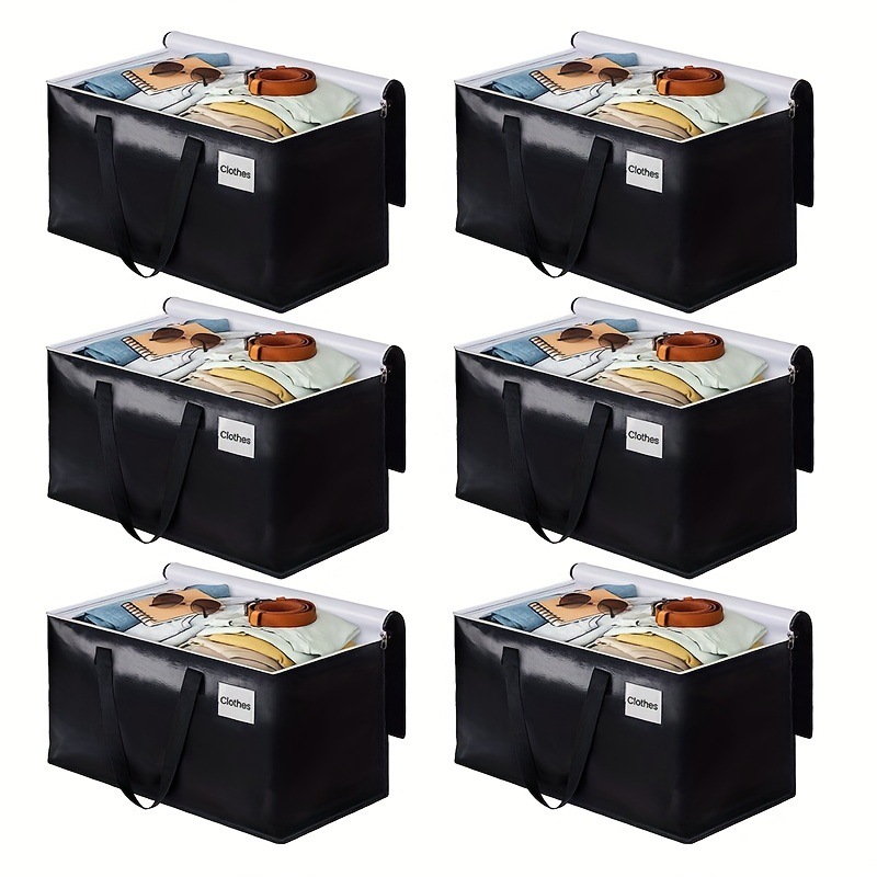 [1+1] 이사 가방 대용량 이사박스 다용도 정리 파우치 이불 의류 수납, 1세트, 블랙 14,490원