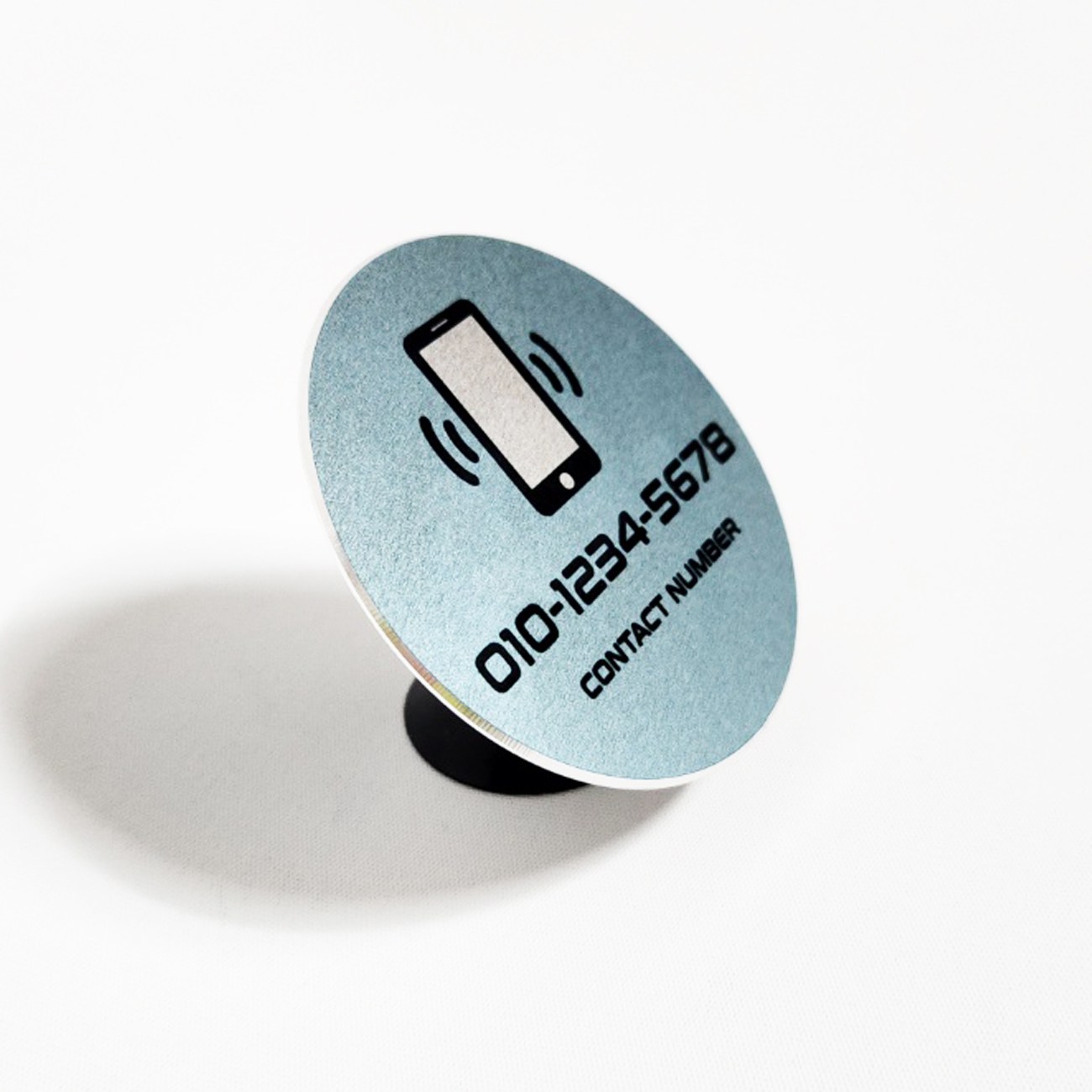 픽존 리얼메탈 거치형 원형 6컬러 주차번호판 연락처 커스텀제작 8,930원