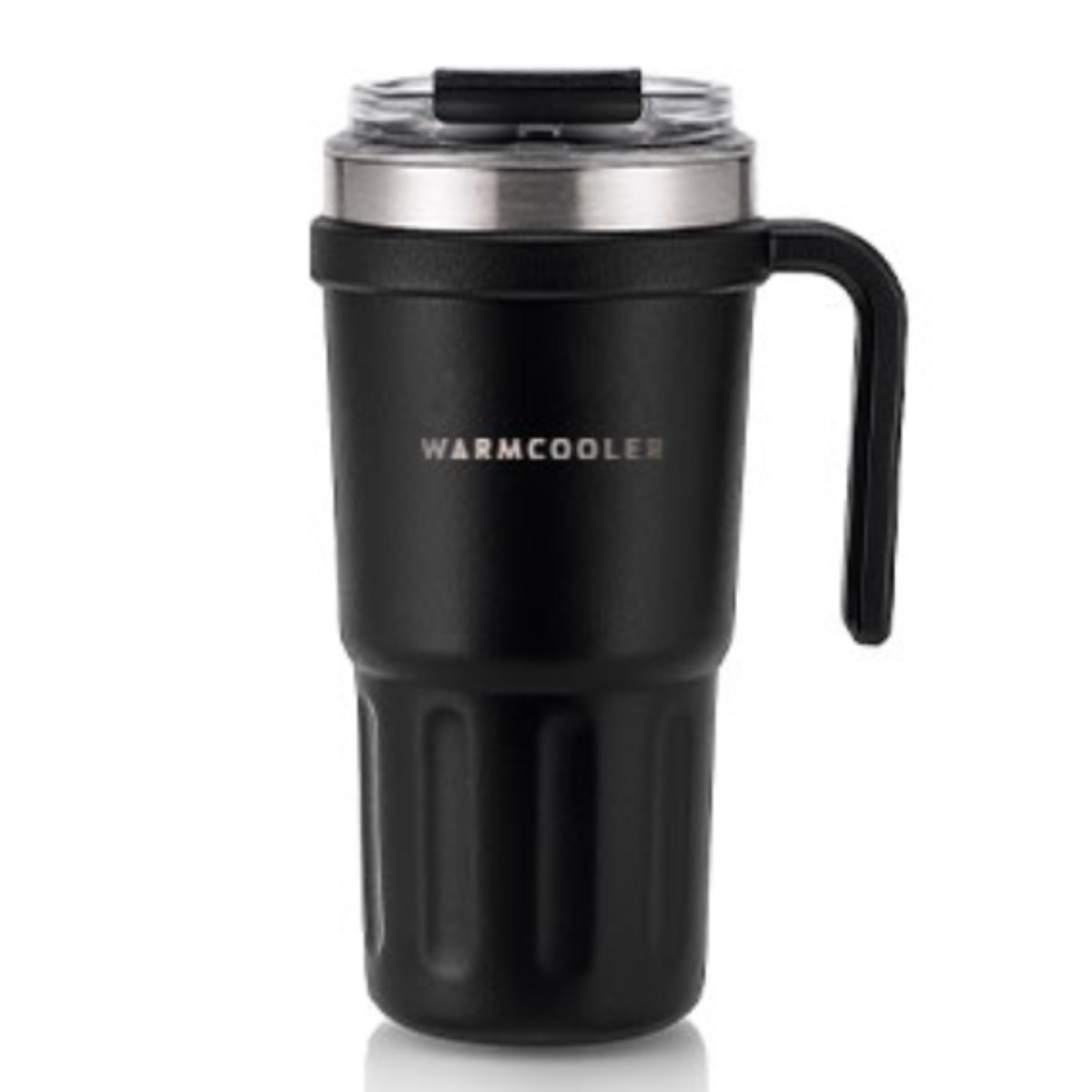 웜쿨러 대용량 손잡이 빨대 텀블러 (스티커+세척솔세트), 1세트, 600ml, 블랙 19,600원