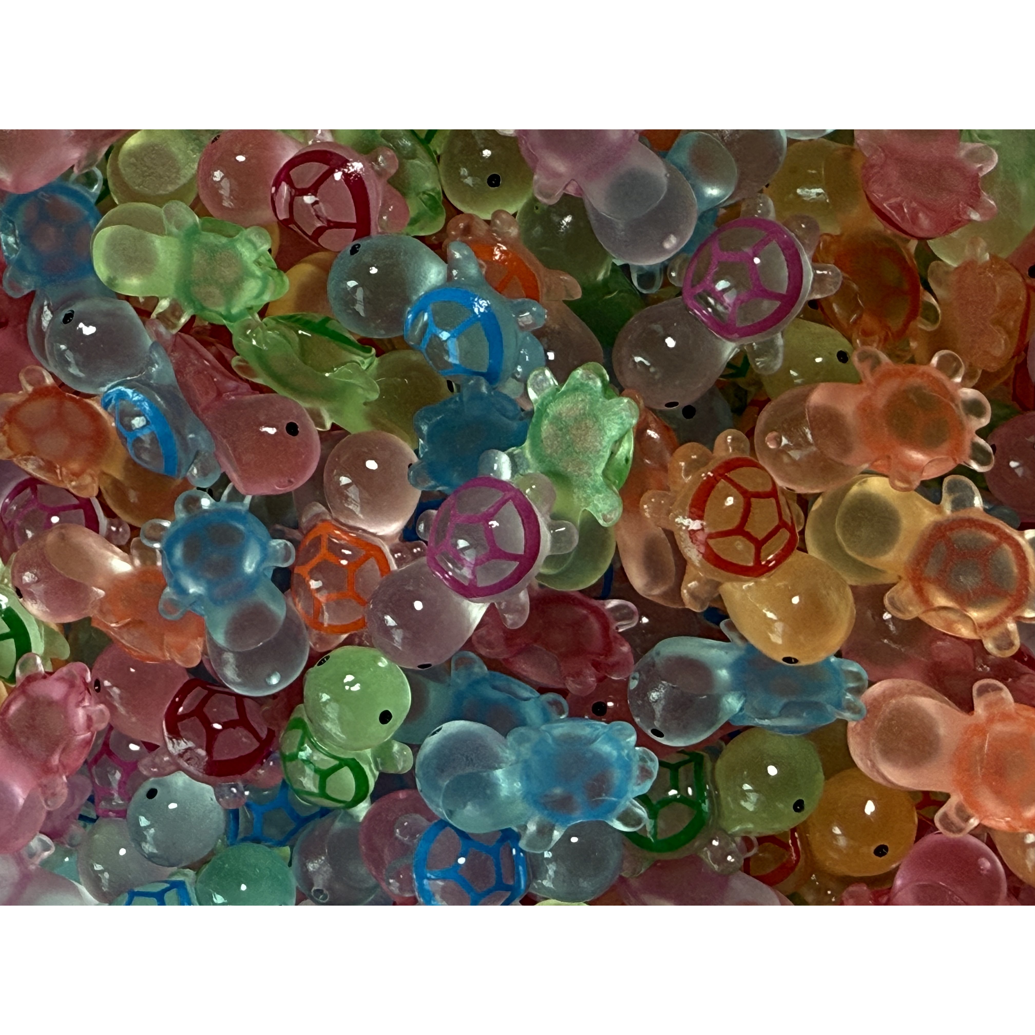 [투명 거북이 미니어처 피규어] 귀여운 행운 미니 DIY 어항 꾸미기 재료 인테리어 소품, 2.3 x 0.9 cm - 30개 12,900원