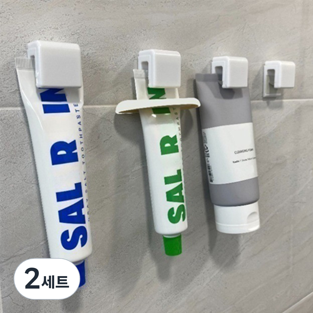 브로픽 무타공 클립형 치약걸이 4p + 치약클립 1p 7,780원