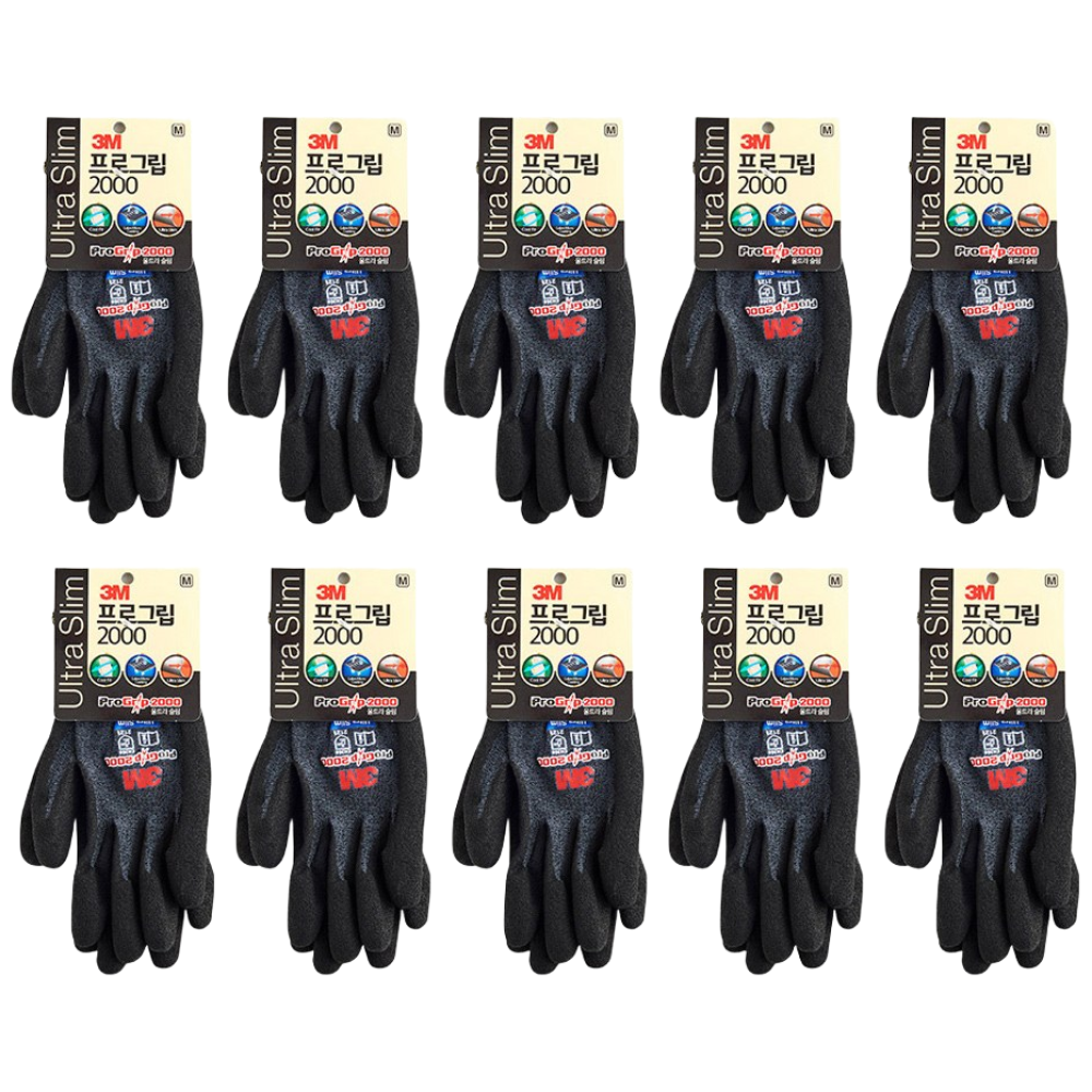 3M 프로그립 2000 울트라 슬림 다목적 장갑 M, 10개 25,900원