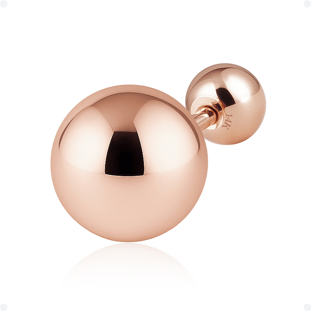 쥬넬 14K 베이직 로즈골드 볼 레이어드 피어싱 69,900원