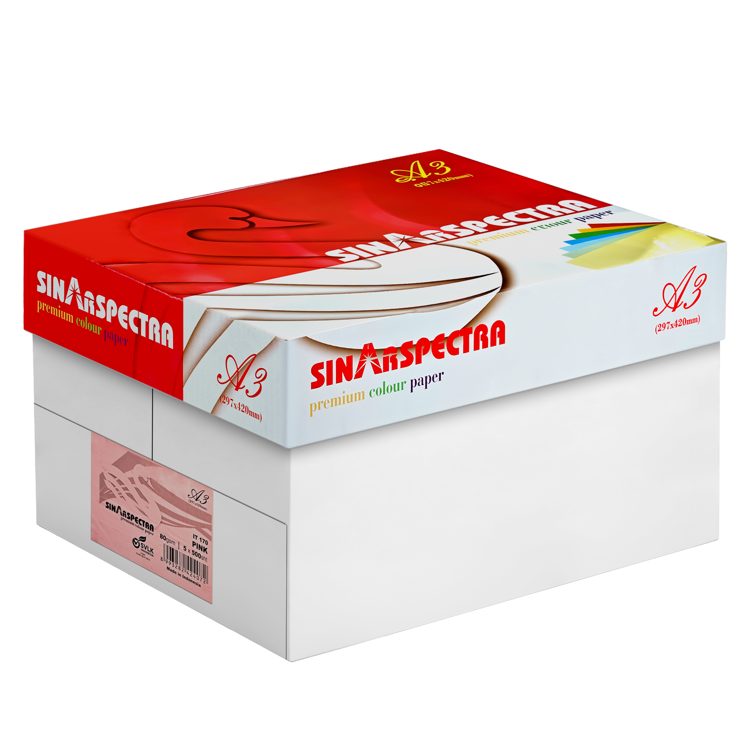 스펙트라 80g A3용지 A3복사용지 1박스 2500매 색지, 분홍 74,000원