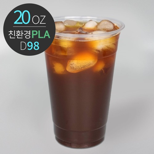 [박스] 친환경 옥수수원료 PLA 투명컵 20oz  D98 1박스(1000개) 154,000원