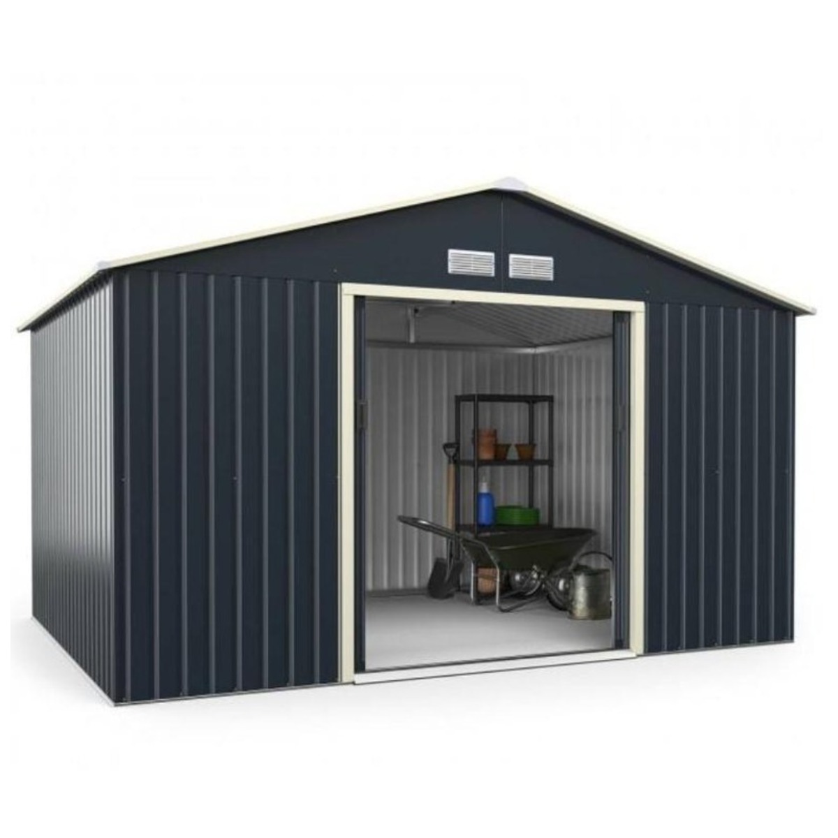 [리뉴얼] 이지하우스 6X8 농막 조립식 창고 공장 직접 공급 야외 도구 방 개인 정원 보관실 필드 창고 농촌 주거, 리뉴얼 네이비 6 X 8 빅  조립식 창고 655,000원