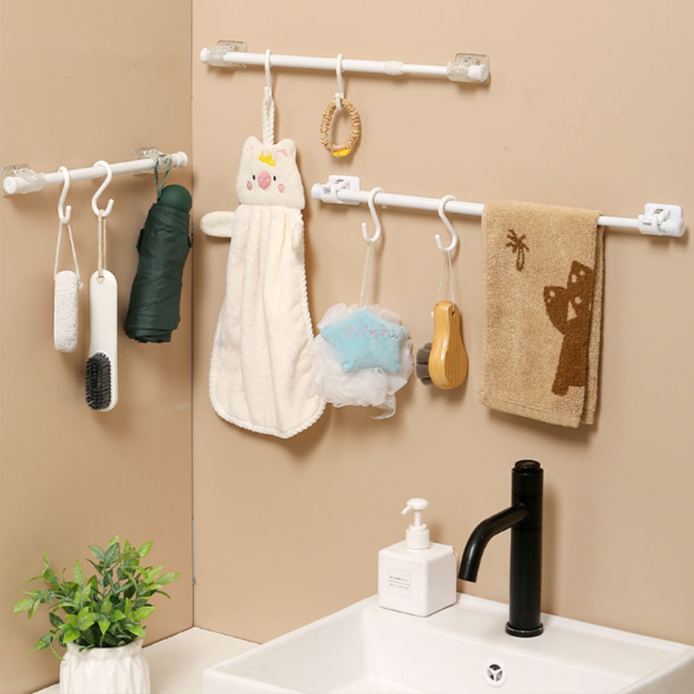 다용도 미니 압축봉 틈새선반 커튼봉 옷장봉 무타공 길이조절, 화이트 5,150원