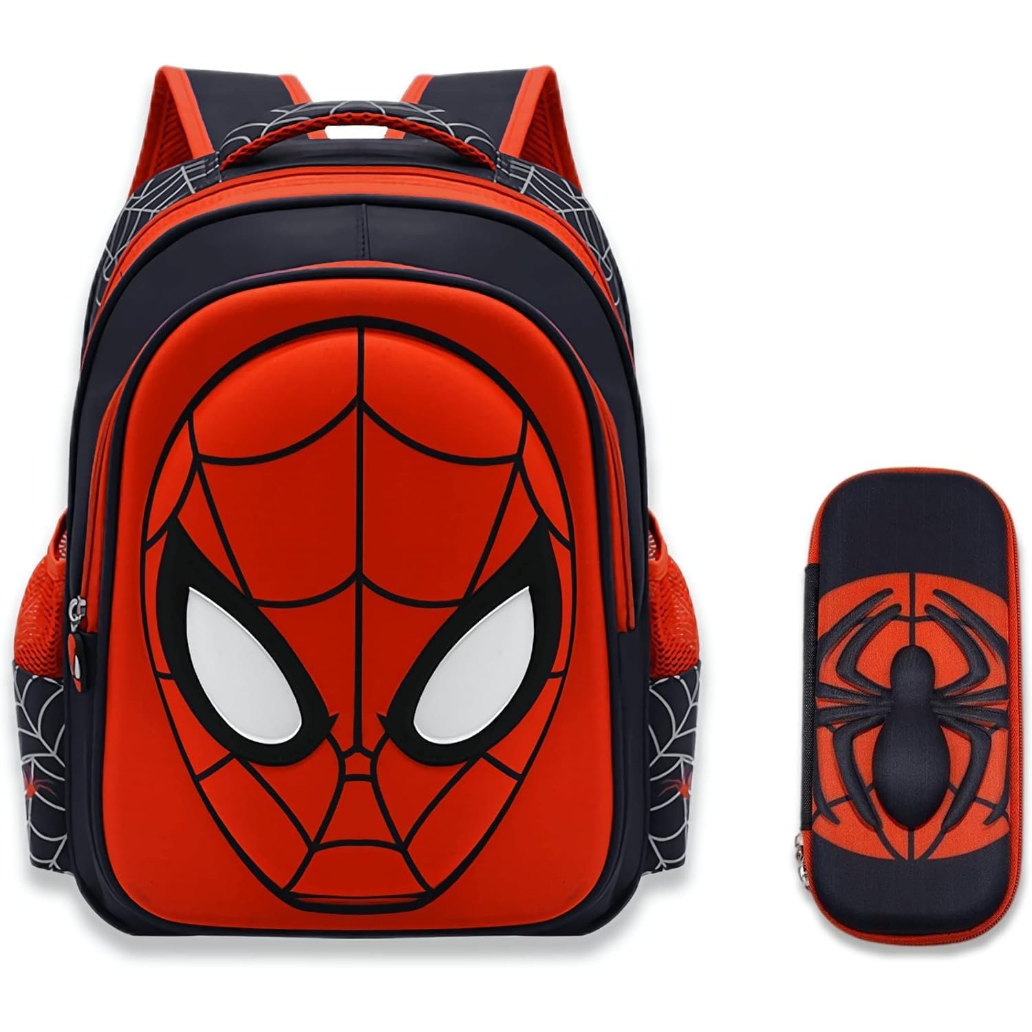 카툰 스파이더맨 책가방 스트랩 필통 3D 입체 디자인, 방수 소재, 대용량, 초등학생 남학생에게 적합 16,900원