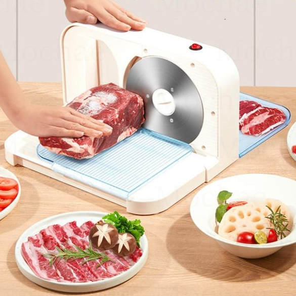 Mochae 전자동 육절기 절단기 만능 전동 탁상용 고기 절단기 업소용육절기 가정용 냉동 대패삼겹살 햄 야채 절편기 고기 탁상용 냉동 쇠고기 및 양고기 롤 두께조절 슬라이서 65,890원