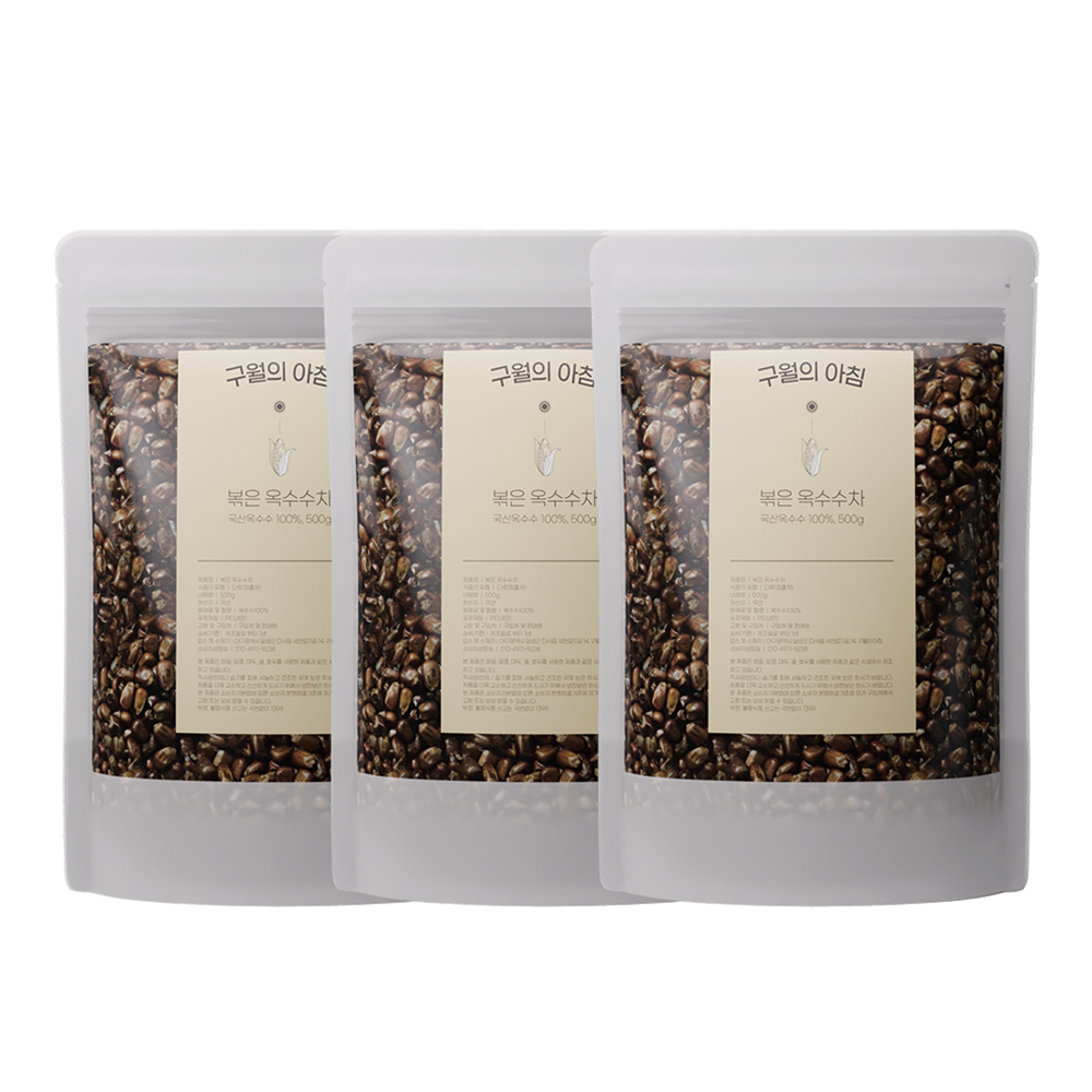 구월의아침 구수한 국산 볶은 옥수수차500g 강냉이차, 500g, 3개, 1개입 10,810원