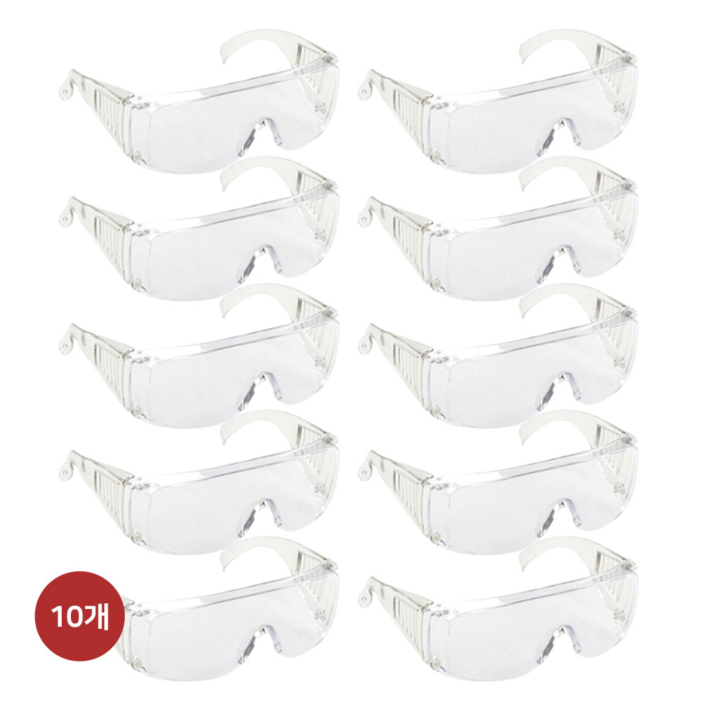 눈보호 투명 고글 작업용 안전보안경, 김서림 방지 워터밤 고글, 10개 D189, 투명, 10개 11,000원