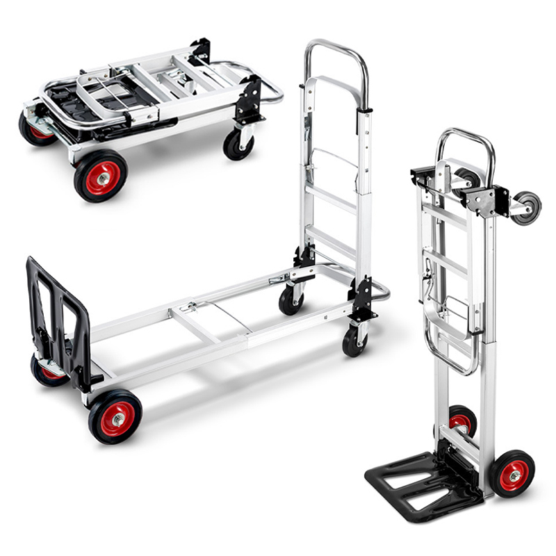 Zoomland 접이식 손수레 휴대용 접이식 텔레스코픽 다기능 알루미늄 플랫카트럭 - 물류/화물 운반용 손수레, 1개 129,000원