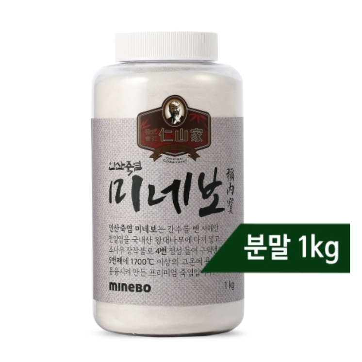 인산가 (주)인산가 정품 프리미엄 5회 죽염 신제품 미네보 분말 1Kg 인산죽염 + 홍삼초코크런치(49g) 98,400원