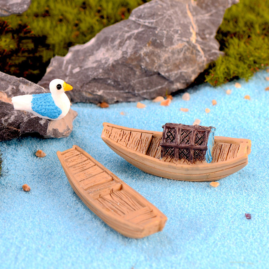 테라리움재료 나룻배 고기 배 미니어처 피규어 350원