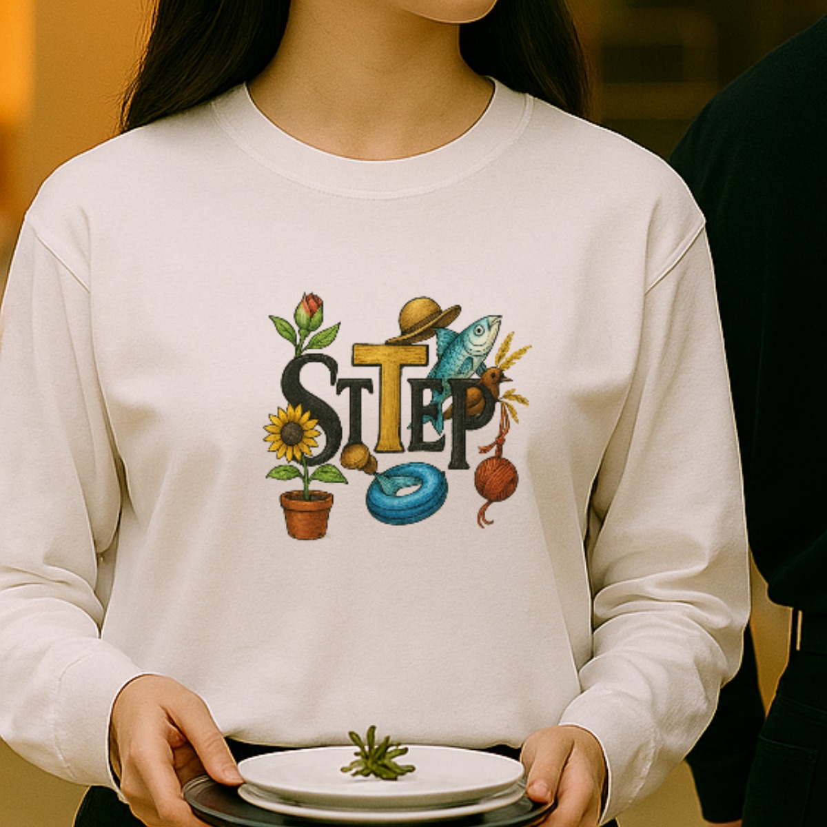 STAFF 프린팅 캐릭터 디자인 남여 긴팔 티셔츠 28,000원