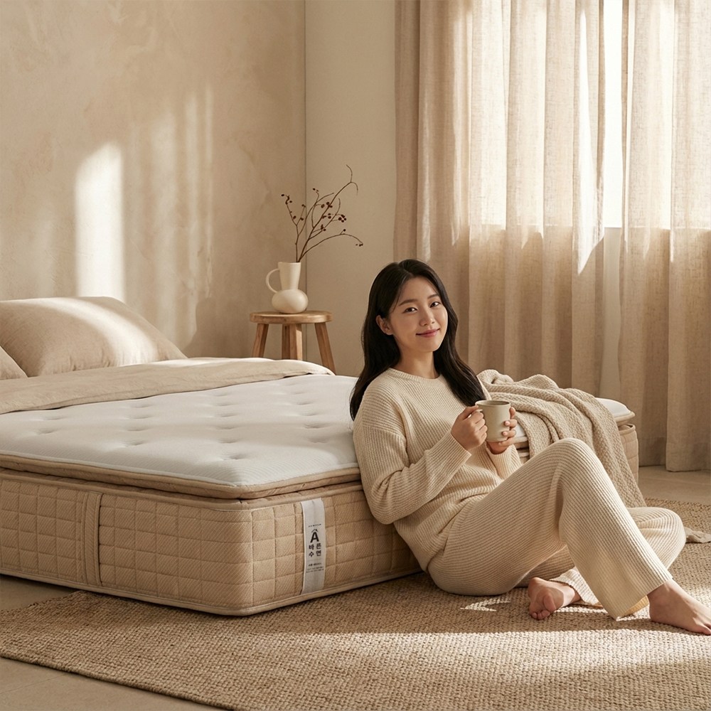 [희망일배송] [무료방문설치] 대한민국 표준 침대 매트리스 천연 양모 프리미엄 매트리스 슈퍼싱글/퀸 32cm 319,000원