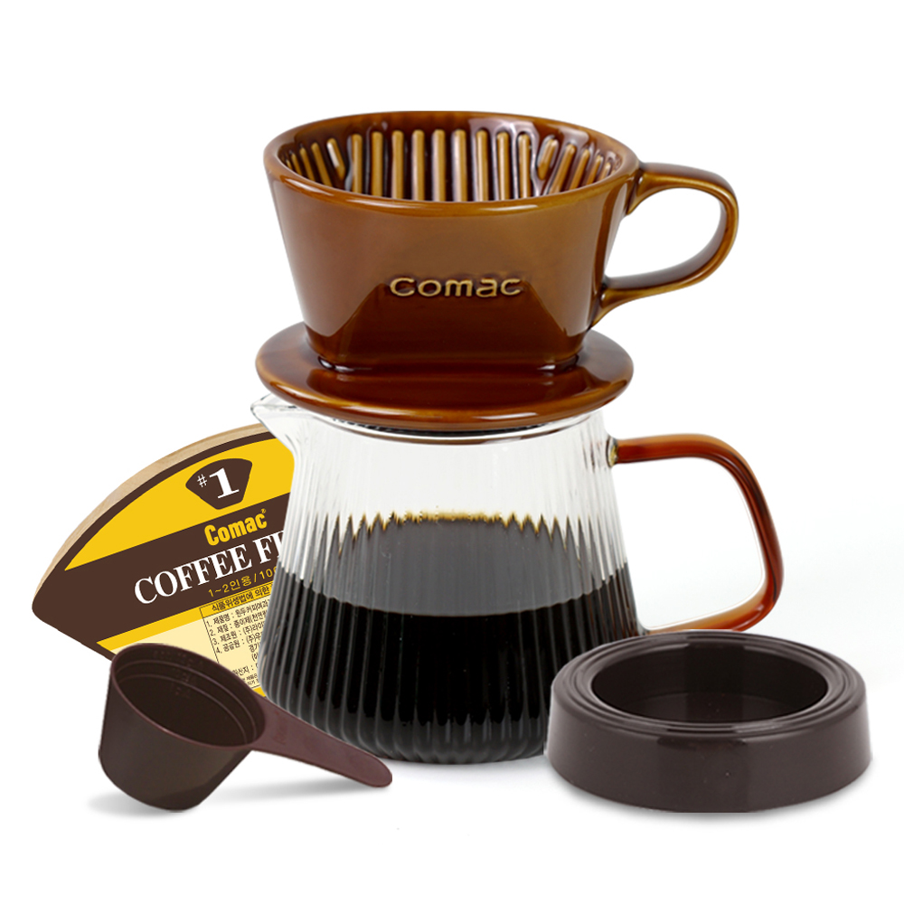 코맥 플리츠 갈색 커피 핸드드립 세트 DN12 23,000원