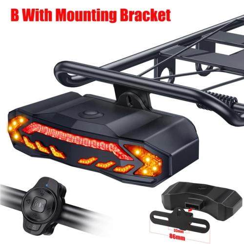 Anchtek 무선 자전거 경보  USB 충전 IP65 방수 신호 브레이크 후면 미등 도난방지 램프 장착 브래킷 포함 40,320원