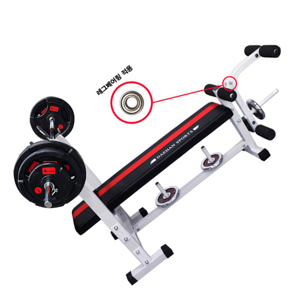 대한스포츠 레그벤치 역기봉 1500 + D형 고무바벨 세트 454,000원