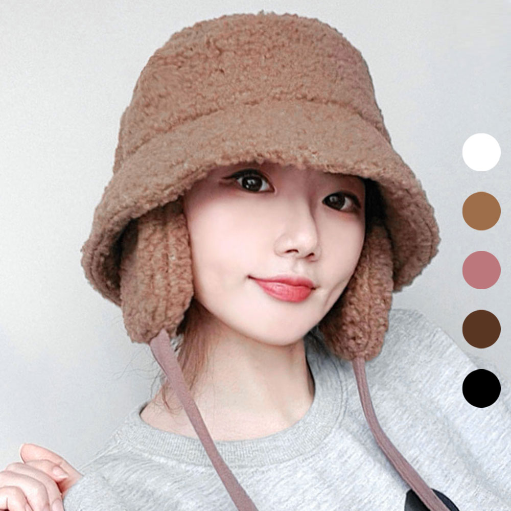 이코마켓 국산 포들포들 뽀글이모자 양털 겨울 귀도리모자 귀마개 군밤 방한모자 턱끈 벙거지 트래퍼햇 벙거지모자 21,900원