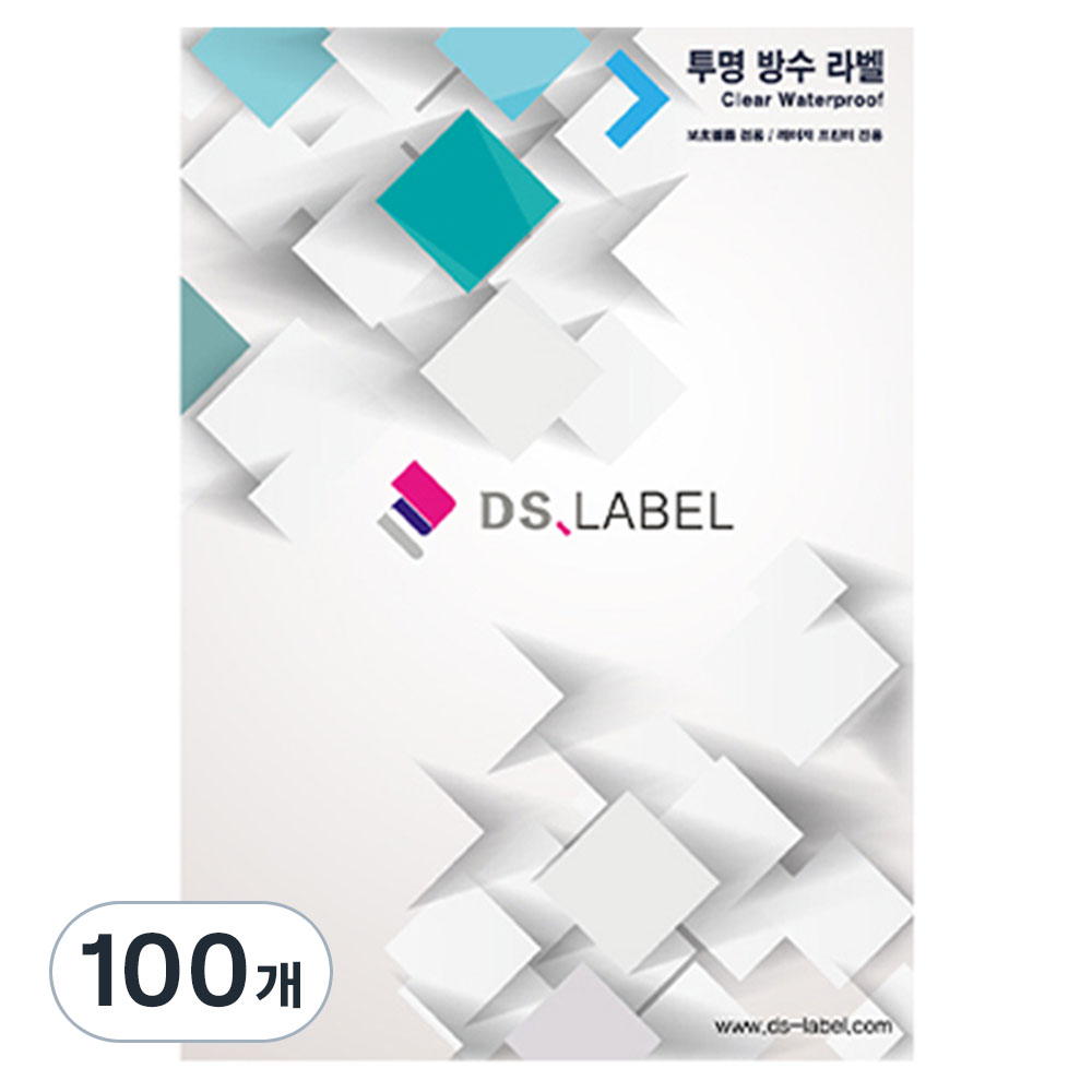 디에스라벨 전지 투명방수 레이저 라벨지 DC3001, 1칸, 100개 39,600원