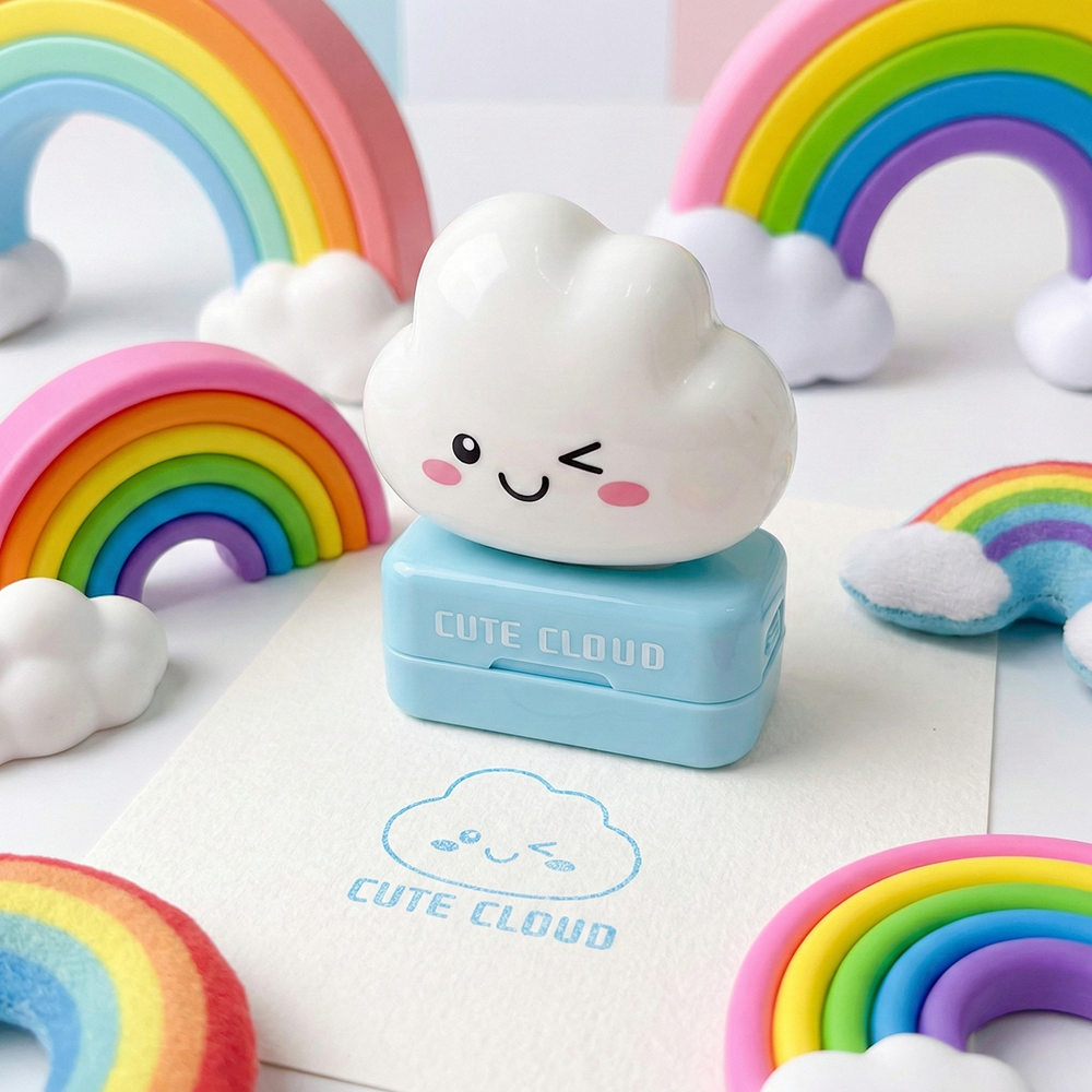 귀염뽀짝 네임 스탬프 콩큐트 피규어 도장 구름이 2종 8,200원