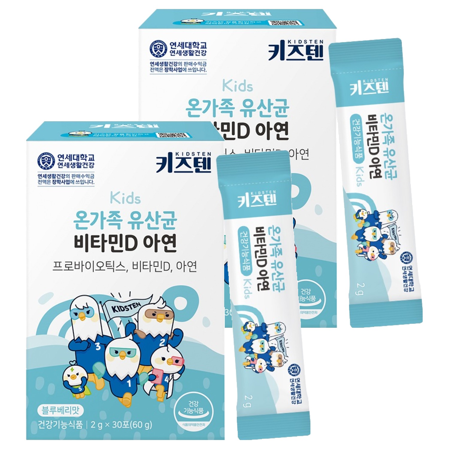 키즈텐 온가족 유산균 비타민D 아연, 60g, 2개 42,720원