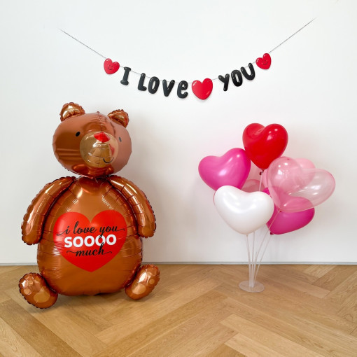 빅베어 알러뷰 쏘머치 프로포즈 곰돌이 테디베어 풍선세트 발렌타인 화이트데이 결혼 기념일 39,000원