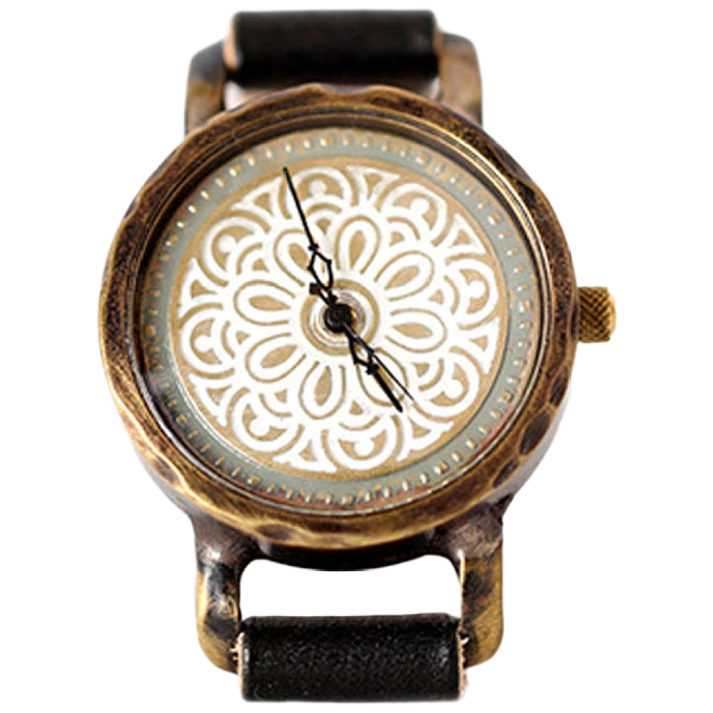 메탈엣린넨 핸드메이드 가죽밴드 손목시계 ConnieWhiteR 185,000원