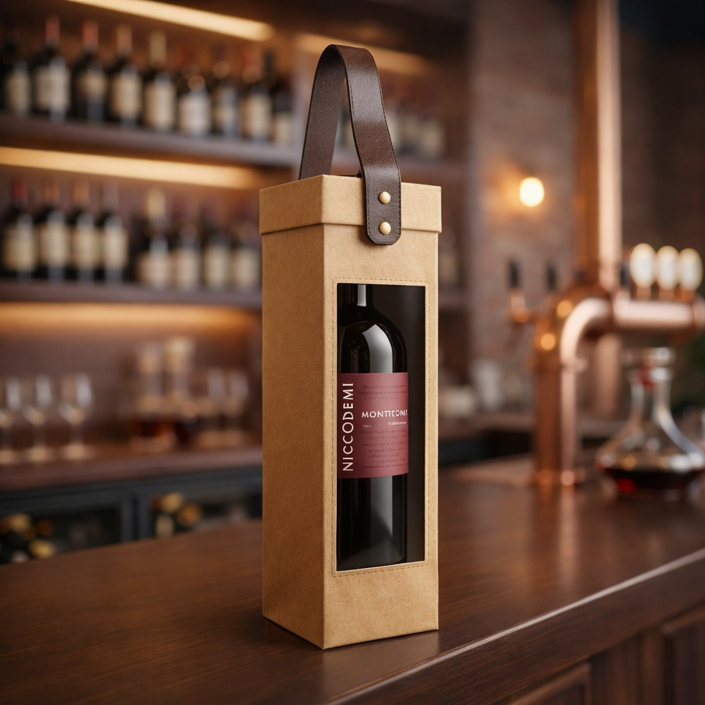 가든랩 고급 크래프트 와인백, 1개, 브라운 12,000원