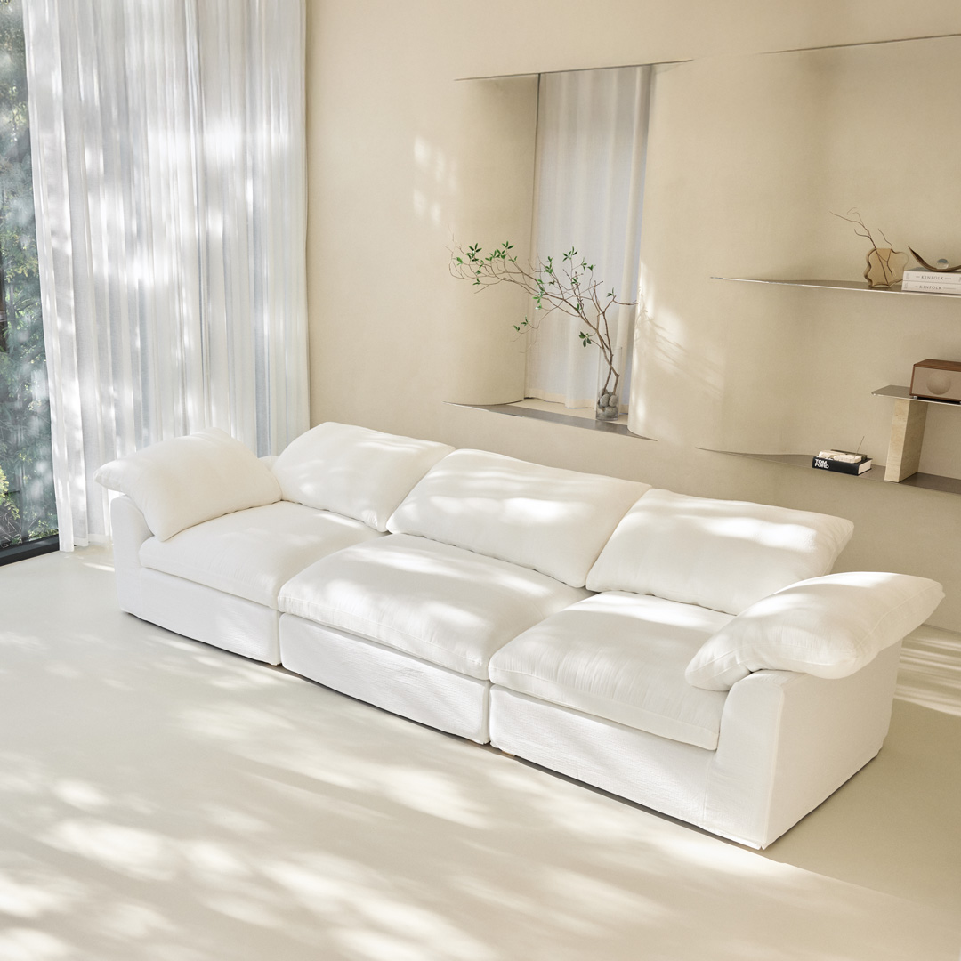 샌디비치 오가닉 모듈형 4인용 패브릭 소파 [PR709] 퓨어아이보리 2,470,000원