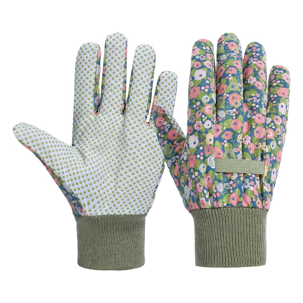쵸록101 원예장갑 꽃무늬 텃밭 다용도 흙 장갑, 1개, 세이지 그린 6,500원