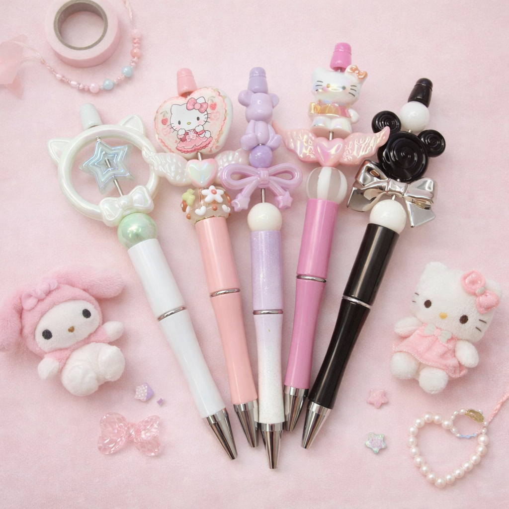 JPAPA 볼펜꾸미기 DIY 세트 캐릭터 비즈 볼꾸, 혼합, 5개 22,900원